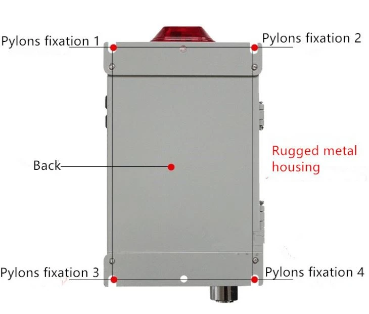 Fixed Wall Mounted Industry Hydrogen Sulfide Alarm H2s Detector